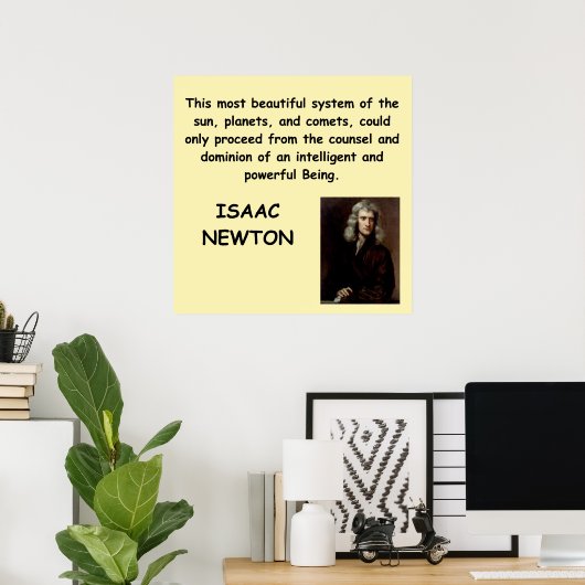 Isaac Newton Poster (Heimbüro)