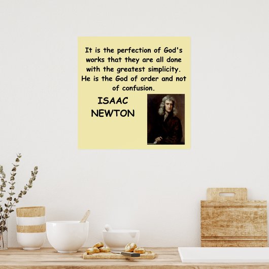 Isaac Newton Poster (Küche)