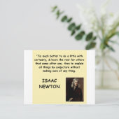 Isaac Newton Postkarte (Stehend Vorderseite)