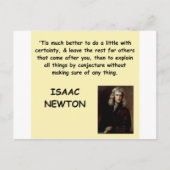 Isaac Newton Postkarte (Vorderseite)