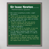 Isaac Newton Quotes Poster (Vorne)