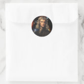 Isaac Newton Runder Aufkleber (Tasche)