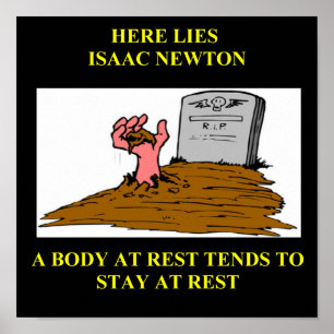 Isaac Newton Witz Poster