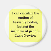 Isaac Newton Zitat Magnet (Vorne)