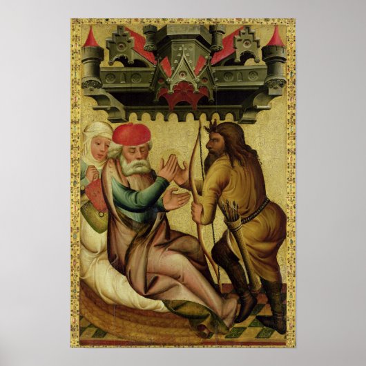 Isaac und Esau aus dem hohen Altar Poster (Vorne)