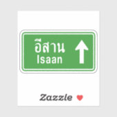 Isaan Ahead ⚠ Thai Highway ⚠ Aufkleber (Blatt)