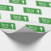 Isaan Ahead ⚠ Thai Highway ⚠ Geschenkpapier (Ecke)