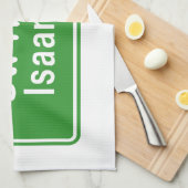 Isaan Ahead ⚠ Thai Highway ⚠ Geschirrtuch (Viertel Falte)