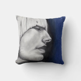 Isabel Blonde Woman Portrait Originelle Kunst Zeic Kissen