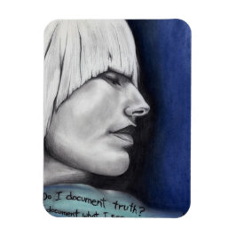 Isabel Blonde Woman Portrait Originelle Kunst Zeic Magnet