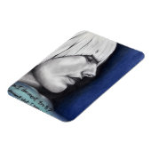 Isabel Blonde Woman Portrait Originelle Kunst Zeic Magnet (Linke Seite)