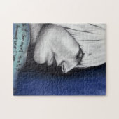 Isabel Blonde Woman Portrait Originelle Kunst Zeic Puzzle (Horizontal)