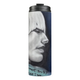 Isabel Blonde Woman Portrait Originelle Kunst Zeic Thermosbecher