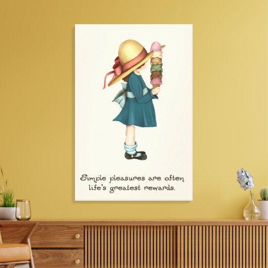 Isabel-Eiscreme Leinwanddruck (Insitu (Wohnzimmer))