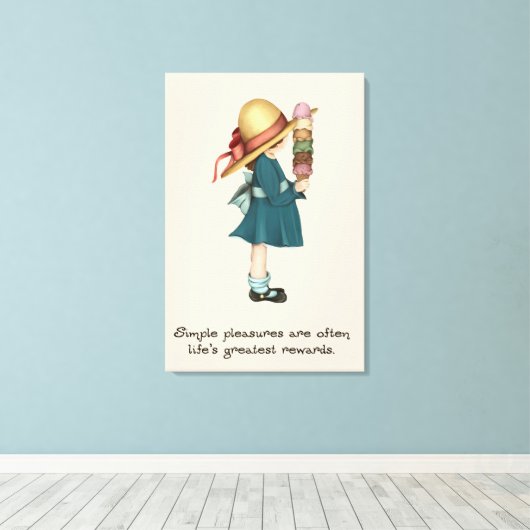 Isabel-Eiscreme Leinwanddruck (Insitu (Holzboden))