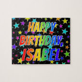 "ISABEL" First Name, Fun "HAPPY BIRTHDAY" Puzzle (Horizontal)