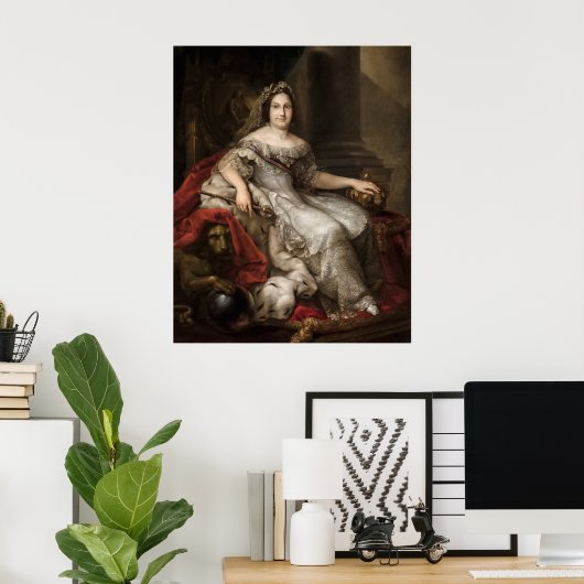 Isabel II von Spanien - Königin Poster (Heimbüro)