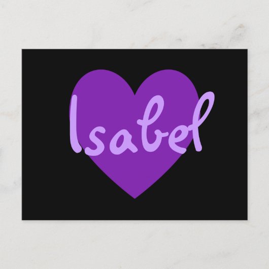 Isabel im Lila Postkarte (Vorderseite)