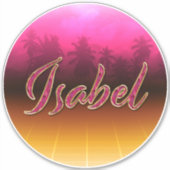 Isabel Vorname Name golden pink Aufkleber Sticker (Vorderseite)