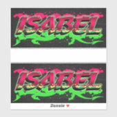 Isabel Vorname Name Graffiti Aufkleber Sticker (Blatt)