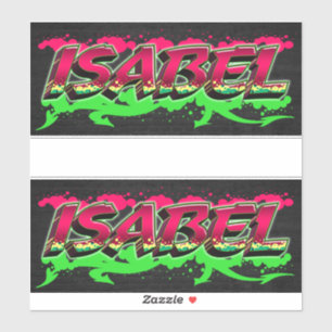 Isabel Vorname Name Graffiti Aufkleber Sticker