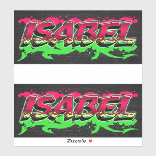 Isabel Vorname Name Graffiti Aufkleber Sticker (Blatt)