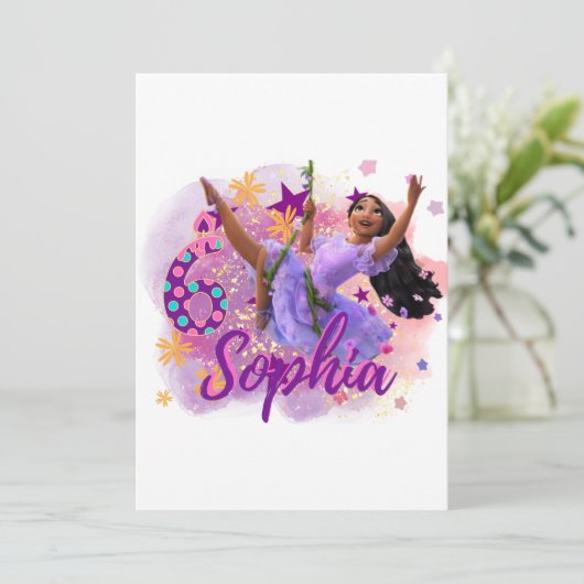 Isabela Encanto Custom Geburtstagskarte (Stehend Vorderseite)