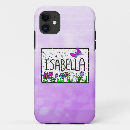 Isabella - Der Name Isabella Whimsical Zeichnend Case-Mate iPhone Hülle (Rückseite)