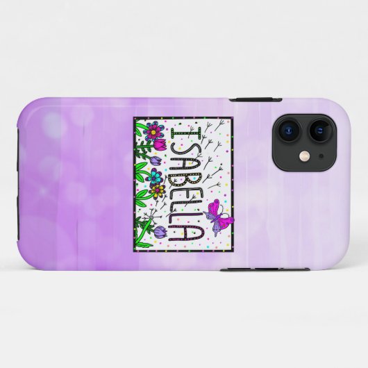 Isabella - Der Name Isabella Whimsical Zeichnend Case-Mate iPhone Hülle (Rückseite (Horizontal))