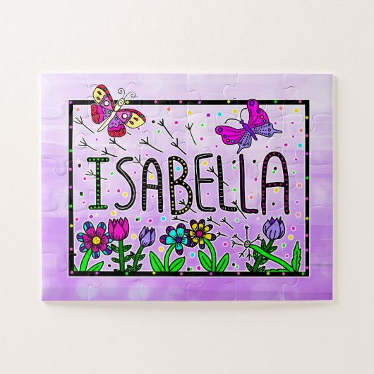 Isabella - Der Name Isabella Whimsical Zeichnend  Puzzle (Horizontal)