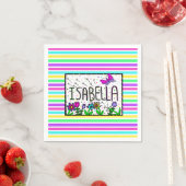 Isabella - Der Name Isabella Whimsical Zeichnend Serviette (Beispiel)