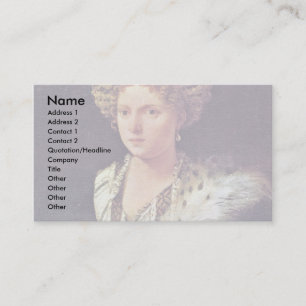 Isabella d'Este: Porträt von Isabella Visitenkarte