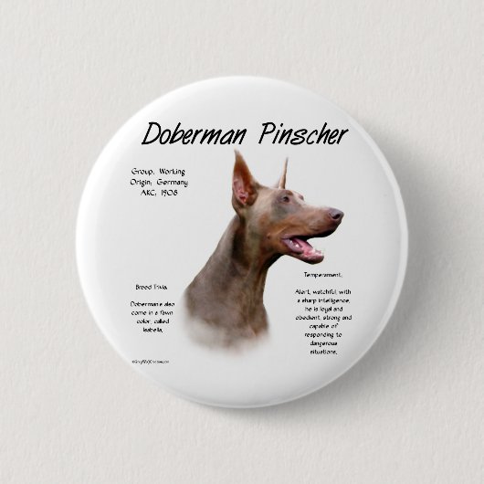 Isabella Doberman History Button (Vorderseite)
