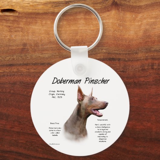 Isabella Doberman History Schlüsselanhänger (Rückseite)