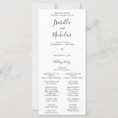 Isabella Einfaches Script Christlich Wedding Progr (Vorderseite)