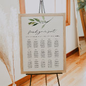 ISABELLA Elegant Boho Greenery Table Seating Chart Poster