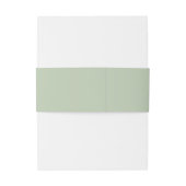 ISABELLA Elegante Leichte Pastel Grün Minimalistis Einladungsbanderole (Rückseitenbeispiel)
