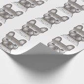 Isabella French Bulldog / Frenchie Dog Pattern Geschenkpapier (Ecke)