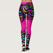 Isabella Hot Pink Illusion Leggings (Rückseite)
