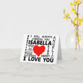 Isabella I Liebe You Karte (Gelbe Blume)