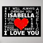 Isabella I Liebe You Poster (Vorne)