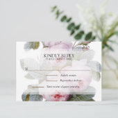 Isabella II, elegante Vintage französische Rose RSVP Karte (Stehend Vorderseite)