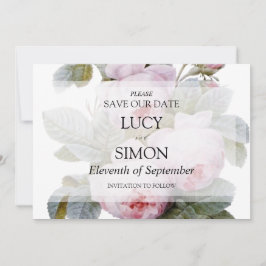 Isabella II, elegante Vintage französische Rose Save The Date