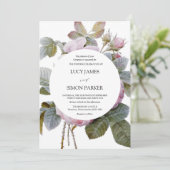 Isabella II, Elegante Vintage Rose Einladung (Stehend Vorderseite)