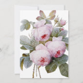 Isabella II, Elegante Vintage Rose Einladung (Rückseite)