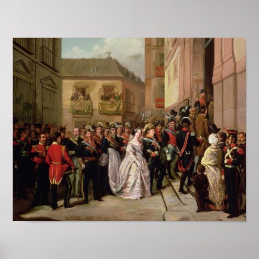 Isabella II. von Spanien und ihr Ehemann Poster (Vorne)