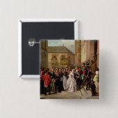 Isabella II von Spanien und von ihrem Ehemann Button (Vorne & Hinten)