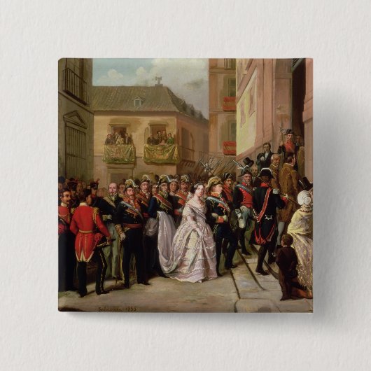 Isabella II von Spanien und von ihrem Ehemann Button (Vorderseite)