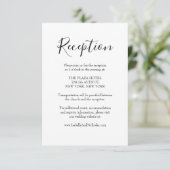 Isabella Moderne Script Hochzeitsempfehlung Begleitkarte (Stehend Vorderseite)