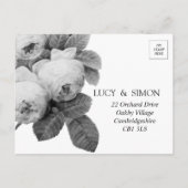Isabella Monochrome Vintage Rose UAWG Postkarte (Rückseite)